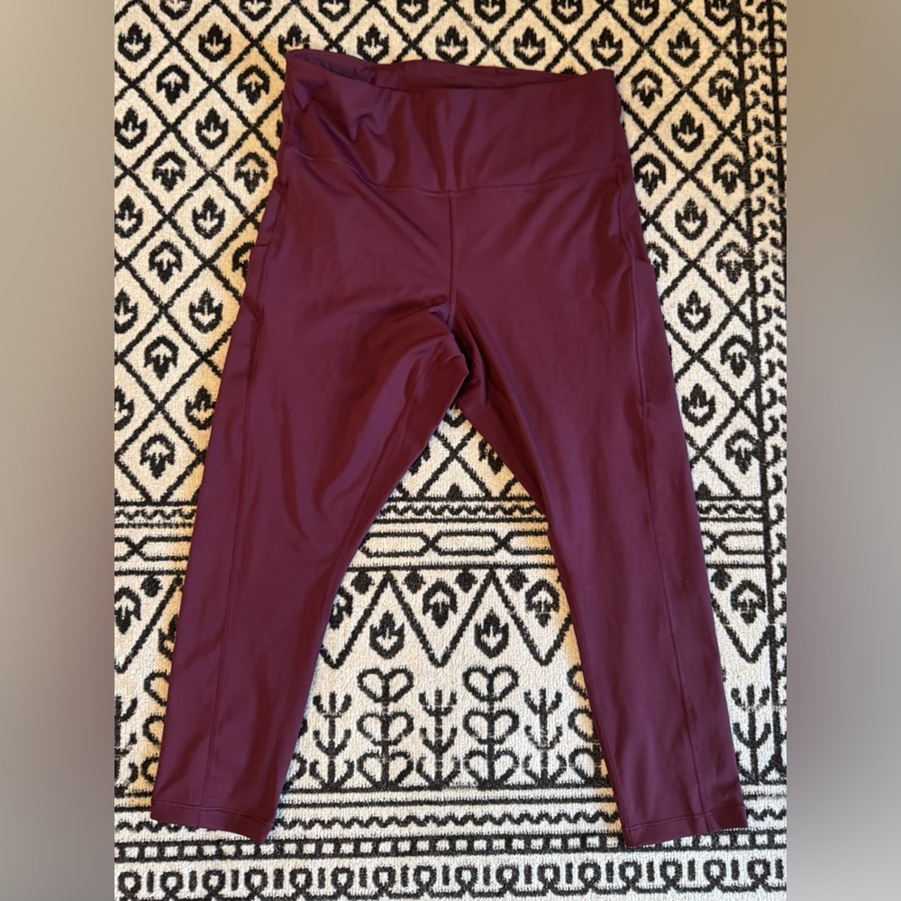 Athleta Burgundy Leggings